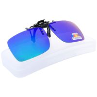 Син огледален клипс за слънце с поляризация , снимка 2 - Слънчеви и диоптрични очила - 45080136