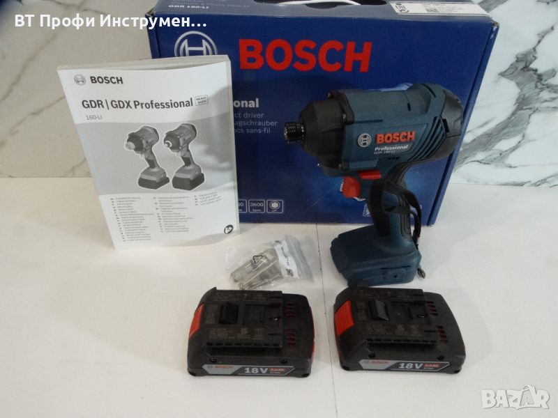 Ново - Bosch GDR 180-LI / 2 x 2.0 Ah - Импакт драйвер, снимка 1