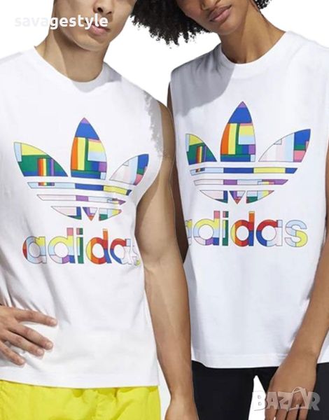 Унисекс потник ADIDAS Originals Pride Flag Fill Unisex Tank Top White/Multicolor, снимка 1