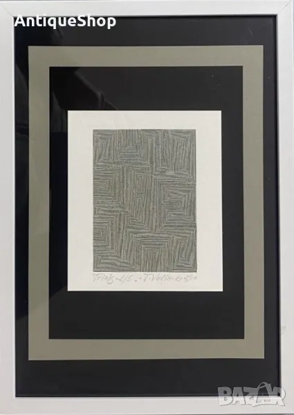 Картина, изпитания, репродукция, фотографски печат, Тодор, Велин, Todor Velin, аборигенска, живопис, снимка 1