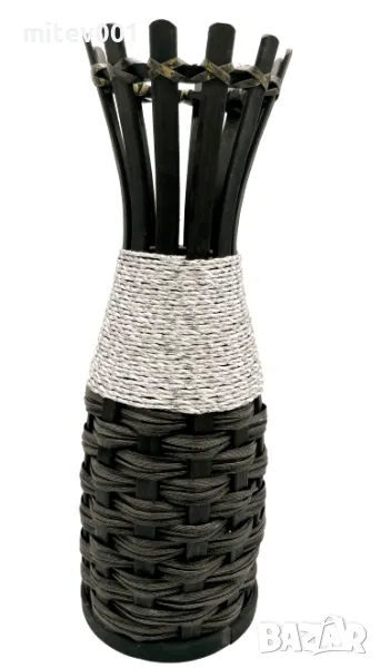 ВАЗА РЪЧНО ПЛЕТЕНА 23см., ЕСТЕСТВЕН МАТЕРИАЛ, снимка 1