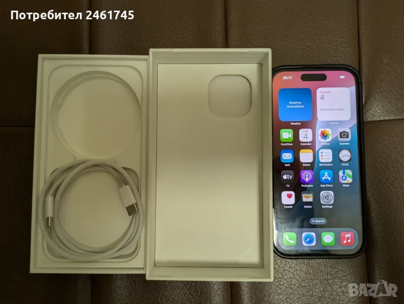  iPhone 15 Black 128GB , снимка 1