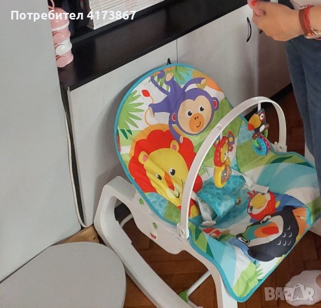 Fisher Price люлеещо се столче за бебе, снимка 1