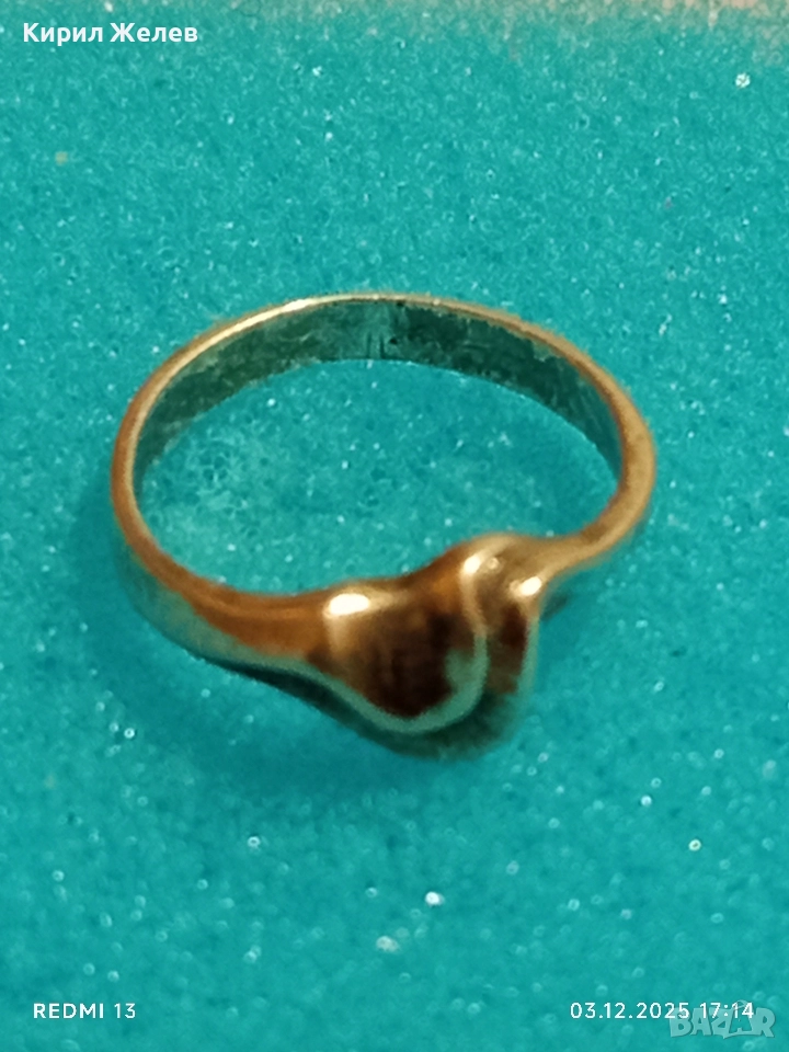 Стар красив сребърен пръстен майсторска изработка 42469, снимка 1