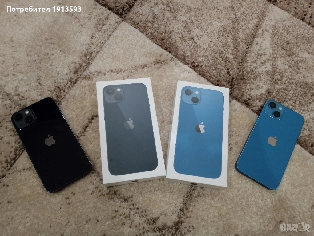 iPhone 13 128 gb два броя КАТО НОВИ, снимка 1
