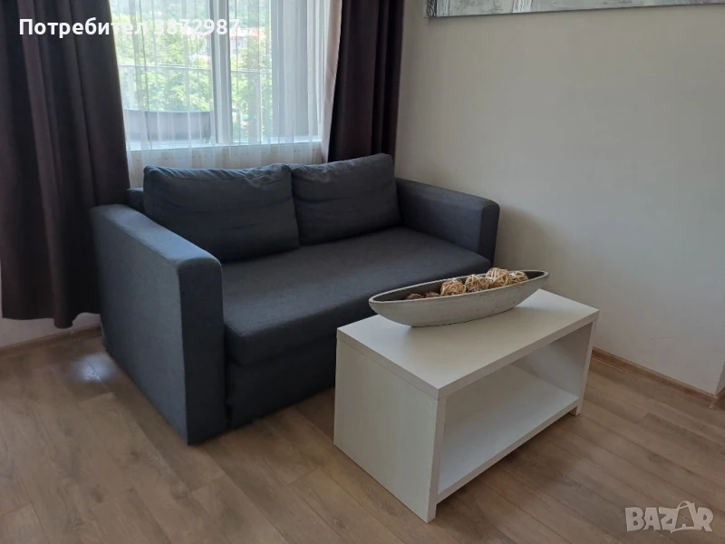 Двуместен диван сив, снимка 1