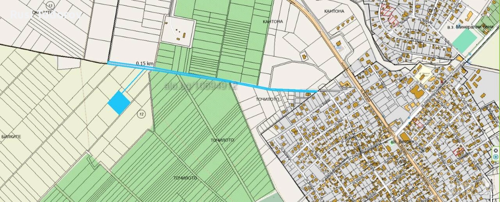 Поземлен имот 5 500кв.м., на 550 метра от главен път гр. Айтос - кв. ”Ветрен”, м. ”БИЛКИТЕ”, снимка 1