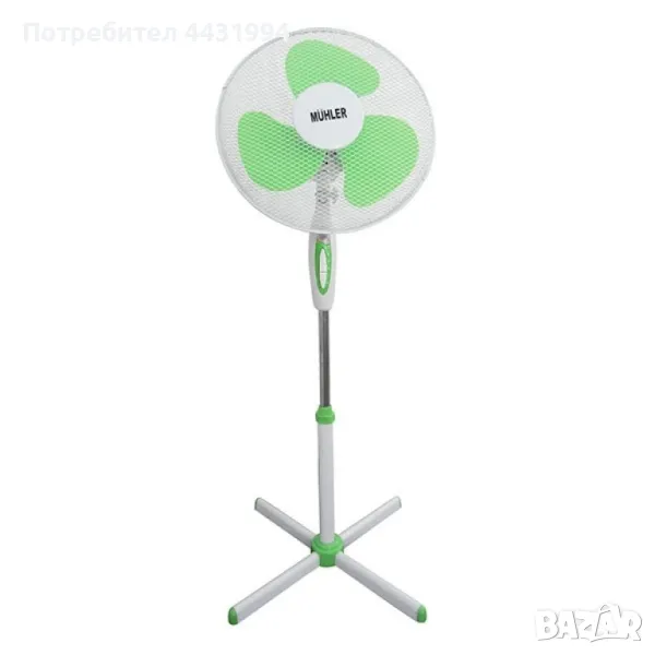 Вентилатор на стойка 16"MUHLER FM-5005 зелен, снимка 1