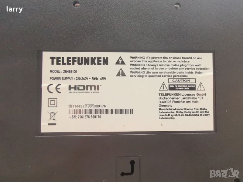 Телевизор Telefunken 28HB4100 на части, снимка 1