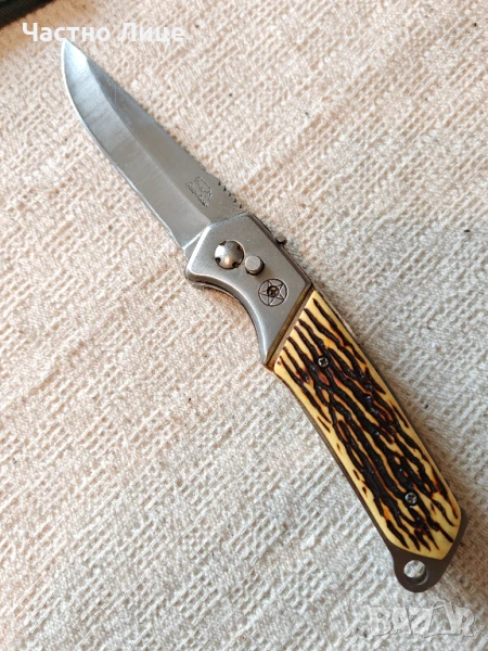 Много Як Стар Ловджийски Сгъваем Полуавтоматичен Нож Browning с Калъф, снимка 1