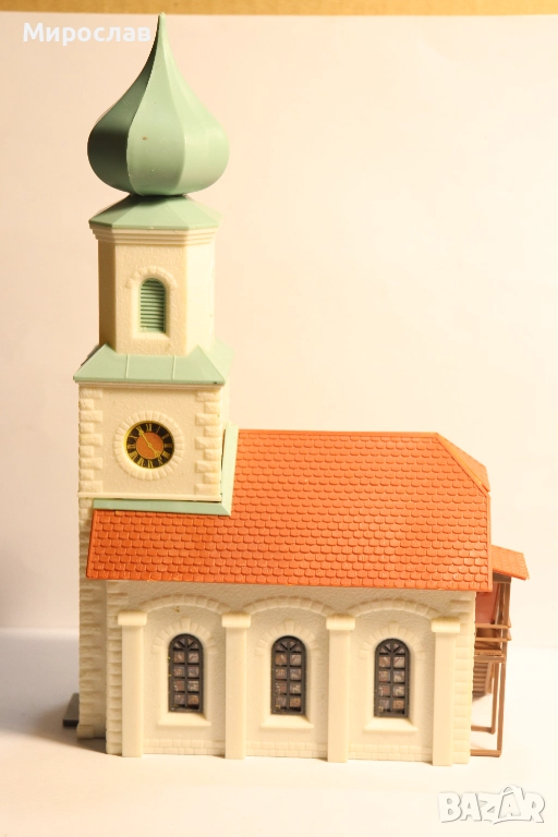 FALLER? KIBRI? H0 1/87 СГРАДА ЦЪРКВА ВАГОН ВЛАК ЖП, снимка 1