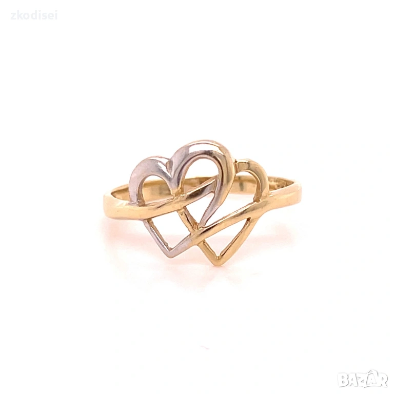 Златен дамски пръстен 1,79гр. размер:51 14кр. проба:585 модел:36343-1, снимка 1