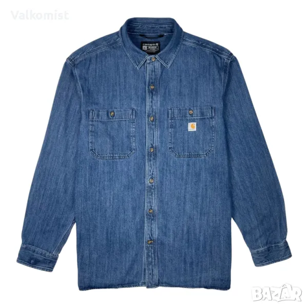 Мъжка дънчена риза Carhartt WIP Relaxed Fit Midweight Denim Shirt, снимка 1