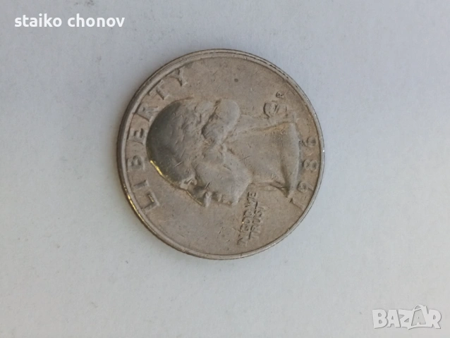 Четвърт долар САЩ (обърнат герб)