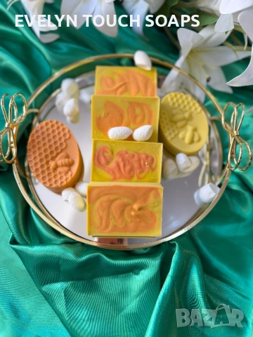 Натурален сапун с патешка мас копринени пашкули и куркума , снимка 5 - Козметика за лице - 54230952