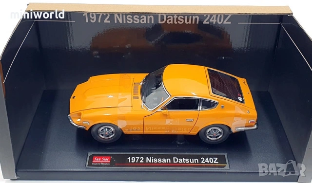  Nissan Datsun 240Z 1972 - мащаб 1:18 на SunStar моделът е нов в кутия, снимка 4 - Колекции - 53097728