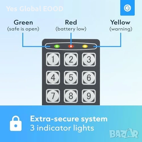 Silvergear електронен сейф с код и ключове, снимка 5 - Други стоки за дома - 53799633