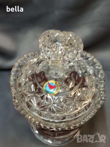 Масивна кристална купа за бонбони,ядки и др, снимка 3 - Антикварни и старинни предмети - 46217078