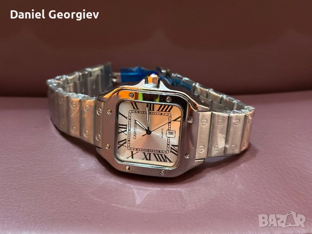 Нов Часовник Cartier Santos XL в сребрист цвят 