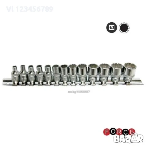 Вложки 12-стенни от 4 до 14мм 1/4 13части