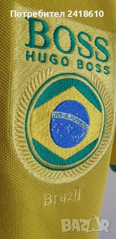 Hugo Boss Paddy Flag Brazil Cotton Modern Fit Mens Size M ОРИГИНАЛНА Тениска!, снимка 8 - Тениски - 46087928