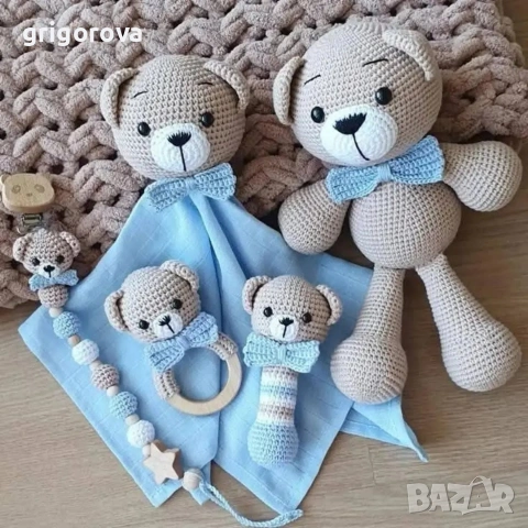 Комплект от 5 плетени играчки, снимка 2 - Плюшени играчки - 53526245