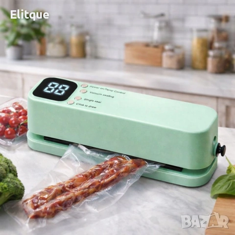 Мини преносима вакуумна машина за запечатване с LED дисплей и USB зареждане, снимка 7 - Друга електроника - 53269731