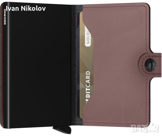 Secrid Mini Wallet Matte Rose - кожен портфейл, холандски, снимка 2 - Портфейли, портмонета - 45758852