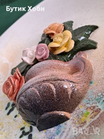 Декоративна керамична чиния, снимка 6 - Антикварни и старинни предмети - 46303801