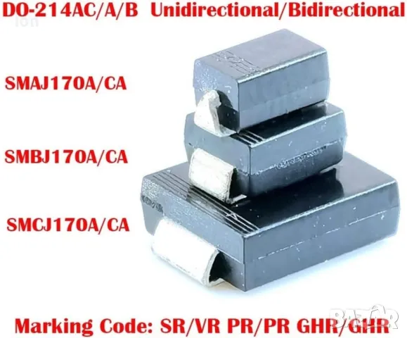 SMCJ170A TVS, 1.5kW, 170V, unidirectional - еднопосочен супресорен диод , снимка 1 - Друга електроника - 49105903