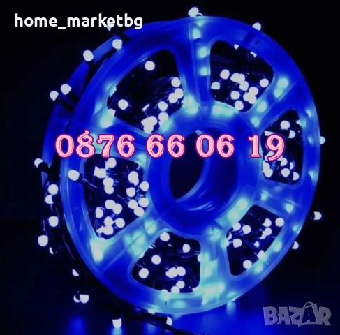 Коледни лампички 50 метра на макара, бяла светлина, водоустойчиви, снимка 5 - Декорация за дома - 52347805