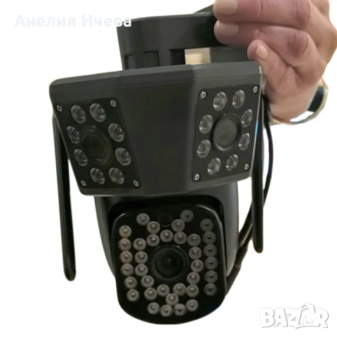 Тройна камера за наблюдение,работи с Wi-Fi , снимка 6 - IP камери - 51280852