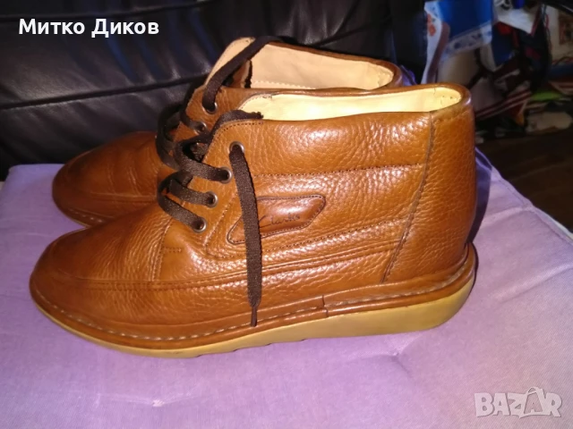 Мъжки маркови обувки боти естествена кожа Clarks стелка 275мм реален размер №43, снимка 3 - Мъжки боти - 51080377