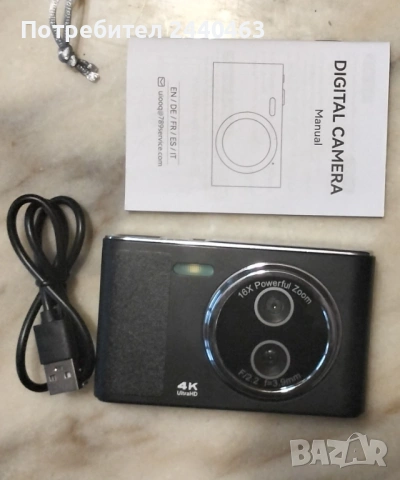 Digital Camera 4K / Compact / 32GB SD Card / 16x zoom / 48 mp / фотоапарат - ново, снимка 4 - Фотоапарати - 54202714