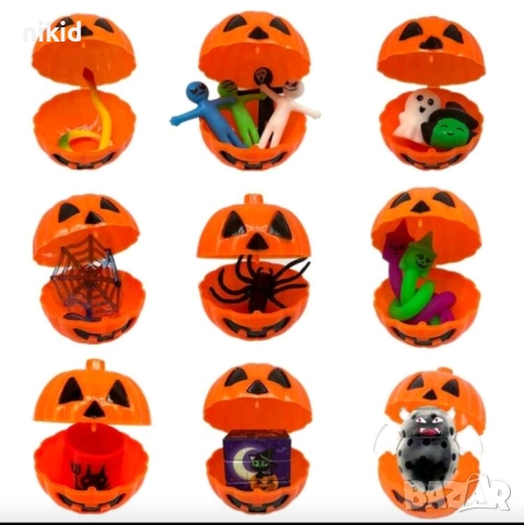 3D Тиква кутия кутийка Хелоуин Halloween за лакомства бонбони подаръчета сувенир пластмасова, снимка 2 - Други - 51840938