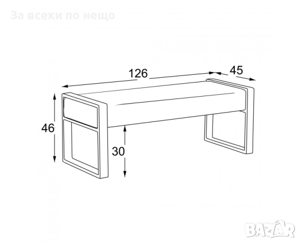 Пейка TALIA светло кафяво/черно Код P1439, снимка 3 - Градински мебели, декорация  - 52186585