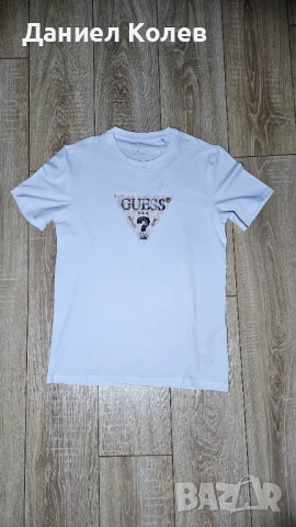 Оригинална Мъжка Бяла Тениска Guess, снимка 2 - Тениски - 51104293
