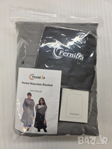 Безжично електрическо одеяло за обличане Fernida с 10000mAh батерия и 8 нагревателни зони, снимка 9 - Други - 52774500