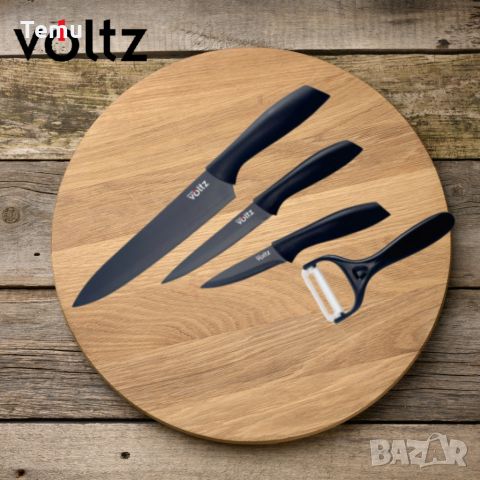 Комплект Voltz OV51633B4G, 3бр.+белачка, Черен, в кутия, снимка 5 - Прибори за хранене, готвене и сервиране - 45771096