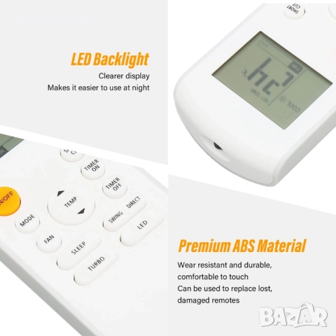 Универсално дистанционно управление за климатик Carrier, MrCool, Olimpia Splendid, снимка 3 - Друга електроника - 52642300