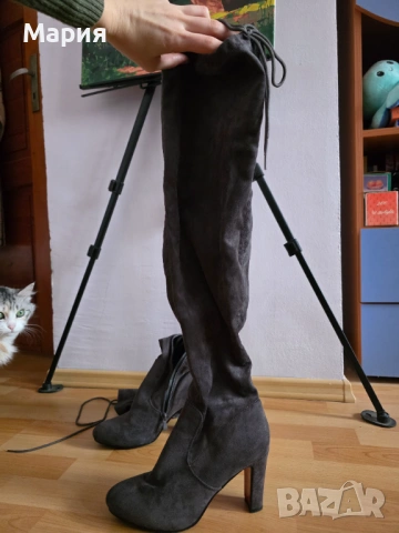 Ботуши от еко велур на ток , снимка 2 - Детски боти и ботуши - 53510767