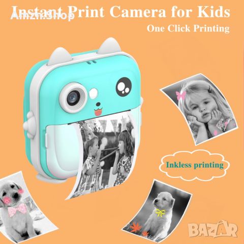 Моментална камера за деца Детски фотоапарат принтер функция за печат на снимки, снимка 9 - Фотоапарати - 45361330