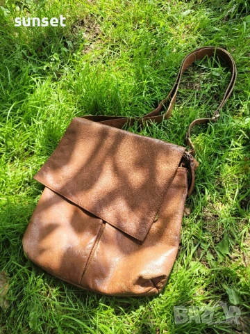ЕСТЕСТВЕНА кожа мъжка кафява чанта с джобчета Don Donna, снимка 3 - Чанти - 50617661