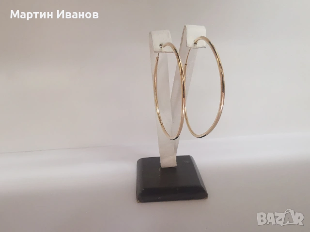 Златни обеци халки класически