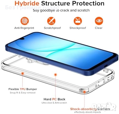 Нов Калъф + 2 стъкла за Samsung Galaxy A17, военна защита, прозрачен кейс, снимка 3 - Калъфи, кейсове - 51681347