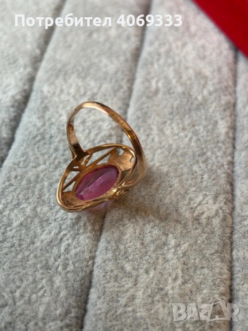 Руски златен пръстен  4.58гр  14карата  61р-р(19.4мм) , снимка 6 - Пръстени - 53466784