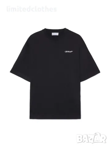 OFF-WHITE c/o VIRGIL ABLOH Black Tattoo Arrow Embroidered Logo Мъжка Тениска size L, снимка 2 - Тениски - 46985960