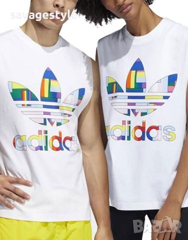 Унисекс потник ADIDAS Originals Pride Flag Fill Unisex Tank Top White/Multicolor, снимка 1 - Потници - 45760245