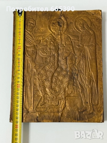 Стара православна икона – Христос Пантократор, снимка 5 - Други ценни предмети - 53393188