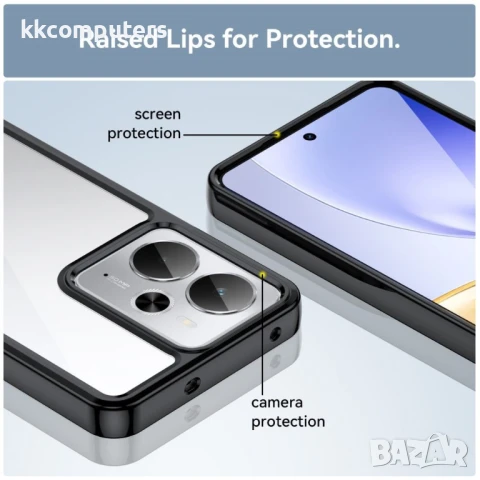Realme 14 5G / 14T 5G Силиконов Калъф TPU+Acrylic и Протектор, снимка 6 - Калъфи, кейсове - 50652842